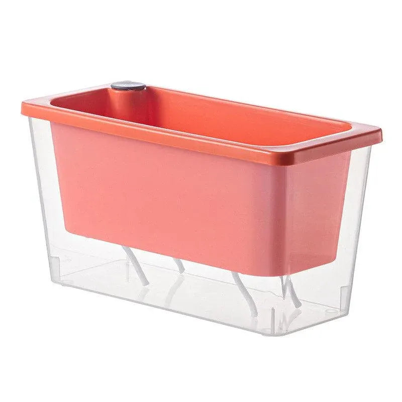 Balcony Vegetable Pot Planter Lazy Self Priming Flower Pot for Indoor Gardening - Pink